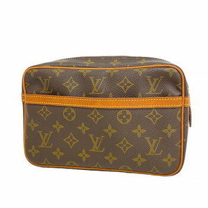 Louis Vuitton Monogram Compigne Clutch Bag Brown
